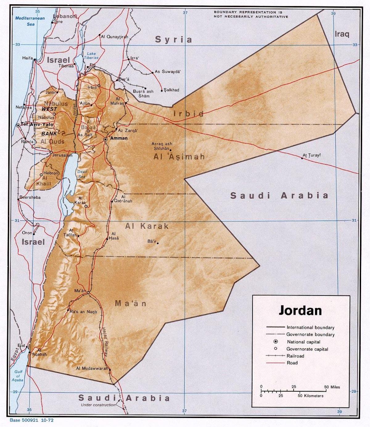 karte Jordāniju