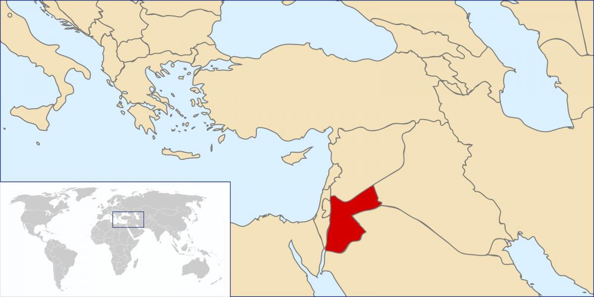 Jordānija pasaules kartē