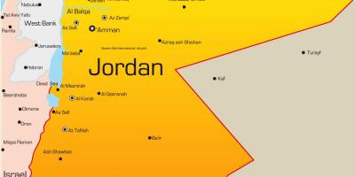 Karte Jordānija tuvajos austrumos