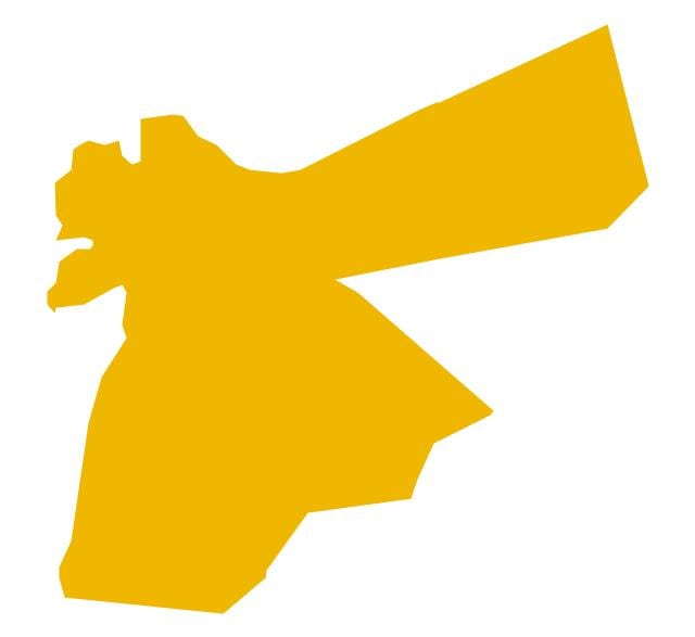 karte Jordānija kartes vektoru