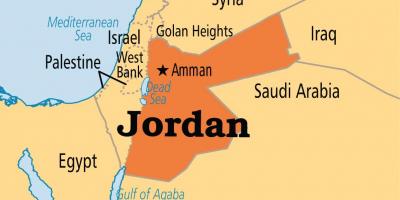 Jordānija atrašanās vieta kartē